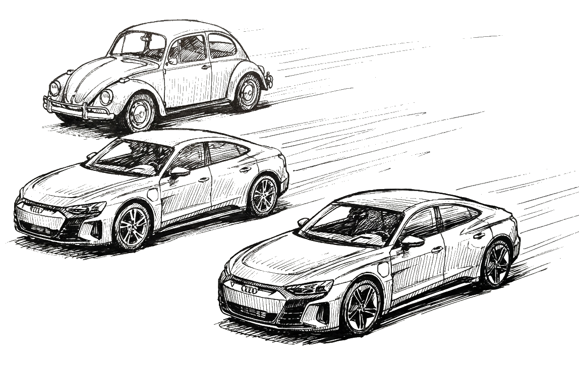 Vehicle fleet illustration